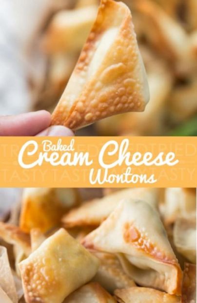 Baked Cream Cheese Won Tons