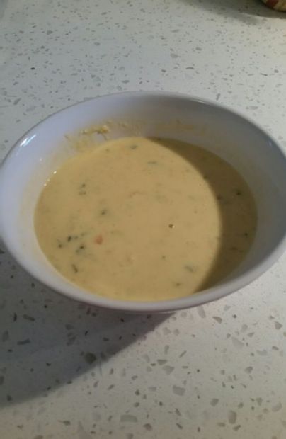 Cauliflower, Kale, Cheese Soup