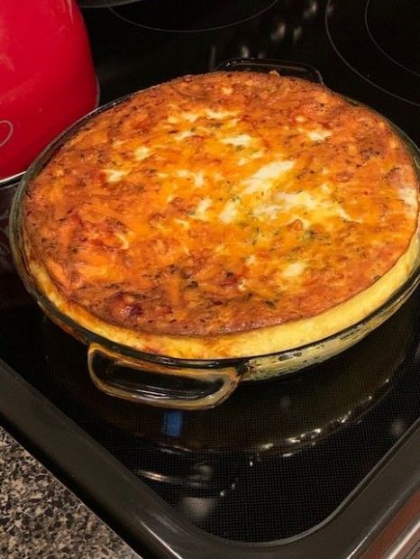 cheesy ham quiche