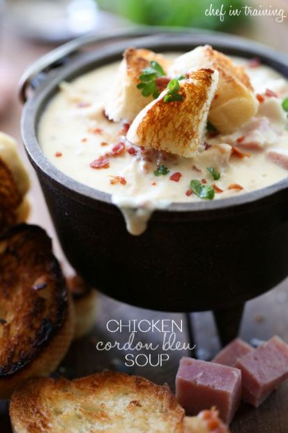 chicken cordon bleu soup