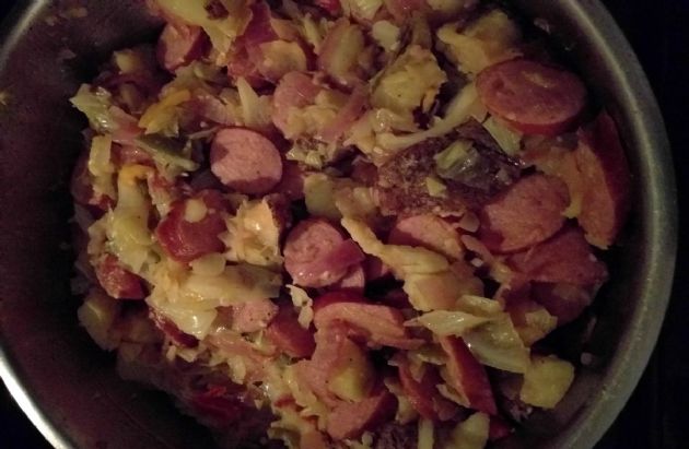 Cabbage Kielbasa or Polish Sausage Skillet