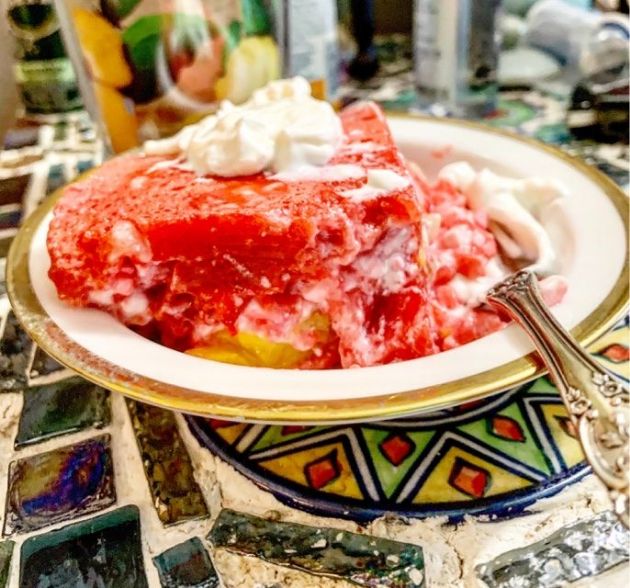 Dr. Pepper Jello Fruit and Cottage Cheese Salad