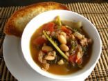 Sausage, squash and bean soup