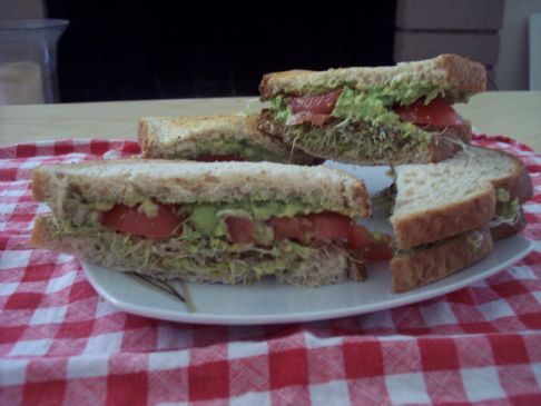 Bright Green Goddess Veggie Sandwich