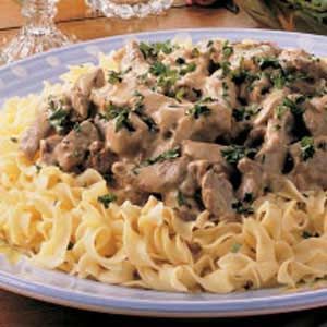 Low fat delicious stroganoff