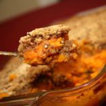 Orange flavored Sweet Potatoes with Oatmeal Cookie Topping