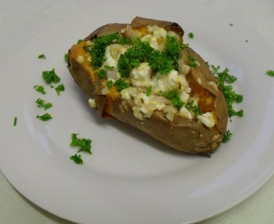 Baked Sweet Potato with Feta