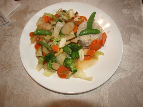 Vegetable/Tofu Stir Fry with A Spicy Teriyaki Sauce