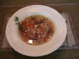Cabbage soup with ham and beans