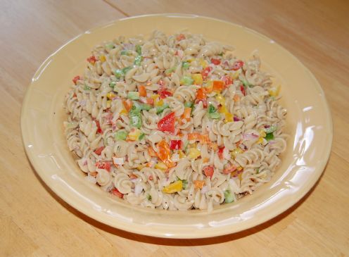 Onion Pepper Pasta Salad