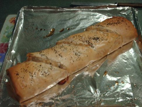 Chicken and Mushroom Strudel using Leftover Chicken