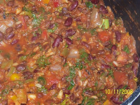 Kale & Black soy bean chili