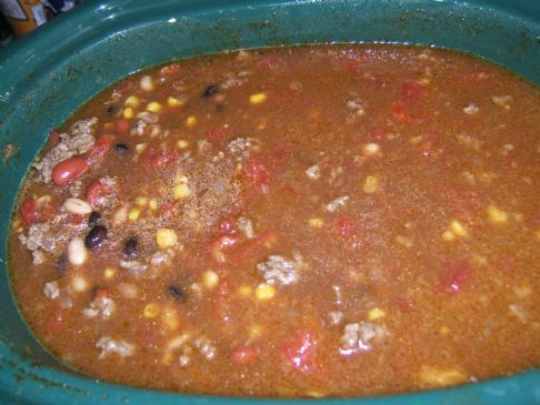 WLS Crock Pot Spicy Beefy Beany Taco Soup 