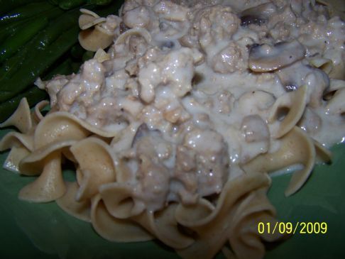 Turkey Burger Stroganoff