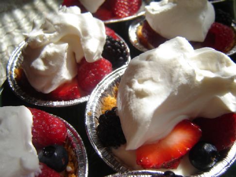 Cream cheese fruit tarts