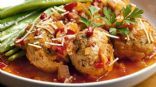 Moroccan Turkey Meatballs with Spiced Tomato Sauce (by Joanne Lusted; CleanEatingMag.com)