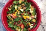 Mango Strawberry Spinach Cuke Salad