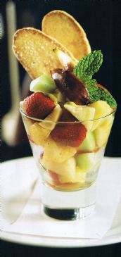 Best Fruits with Mint Tea Syrup & Biscotti