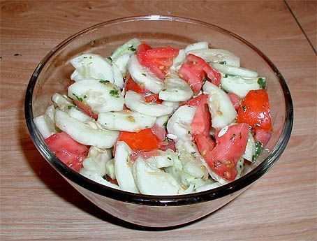 Cucumber & Tomato Salad with Mint