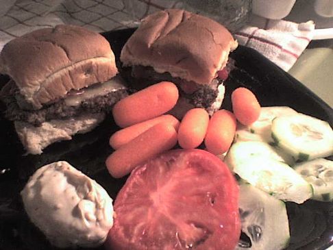 Savory Sliders with wheat rolls