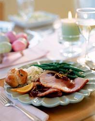 Ham and green bean dinner