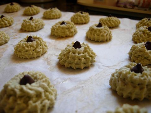 Matcha Piping Cookies 