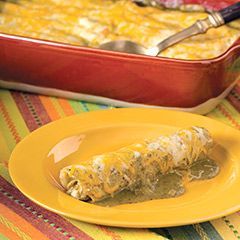 Green Chile Chicken Enchilada Casserole