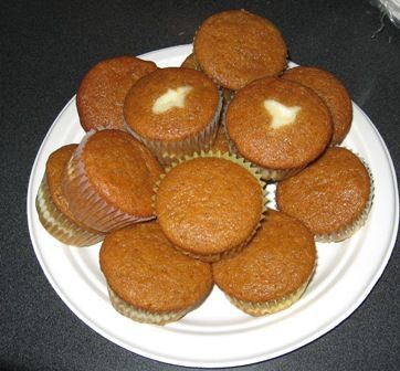 Layered Cream Cheese Pumpkin Muffins