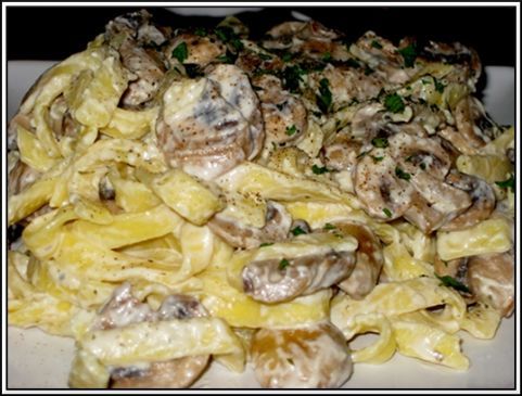 Quick Mushroom & Cheese Pasta