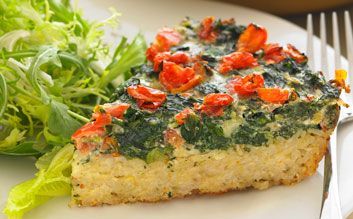 Spinach and Tomato Quiche