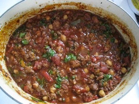 Bison & Chorizo Chili with Garbanzos