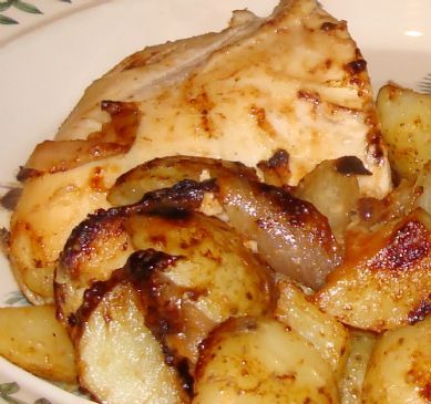 Lea & Perrins Chicken with Potato and Onion