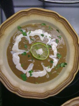 Black Bean Soup with Lime and Cumin