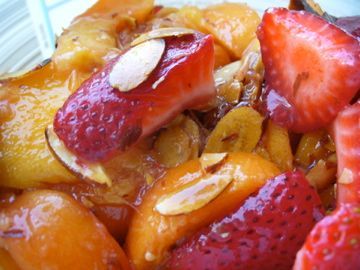 Toasted almond fruit salad