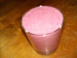 A strawberry sesame smoothie