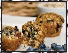 Blueberry-Cranberry Agave Granola Bar Muffins