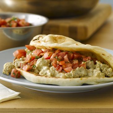 Turkey Curry on Flatbread