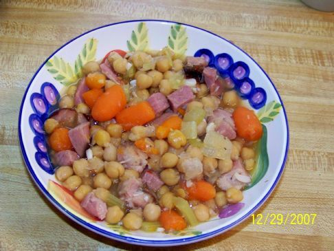 garbanzo ham soup