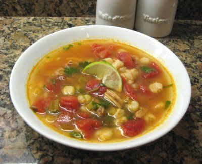 Cilantro-Lime Chicken and Hominy Soup
