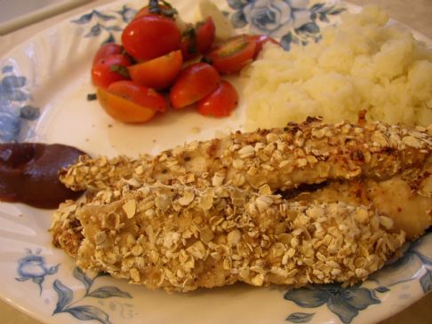 Whole grain crispy chicken strips