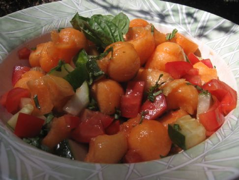 Basil-Balsamic Canteloupe Salad