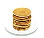 Triple Flax Meal Pancakes w/ Buleberry & Bannana