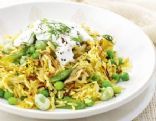 Bean & dill pilaf with garlicky yogurt