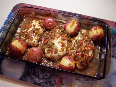 Lemon & Pepper Chicken with Red Potatoes