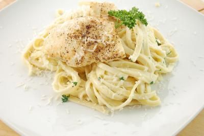 Pasta Alfredo with Tilapia 