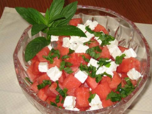 Watermelon and Goats Cheese Salad