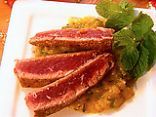 seared tuna with mango salsa