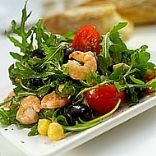 Wild Rocket, chickpea & Prawn Salad