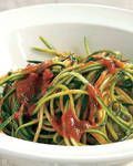 Zucchini Ribbons with Raw Tomato Basil Marinara