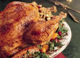 Glazed Roast Turkey with Cranberry Stuffing